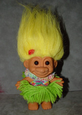 Troll Doll 4 1/2" Russ Hawaiian Hula Dancer Yellow Hair