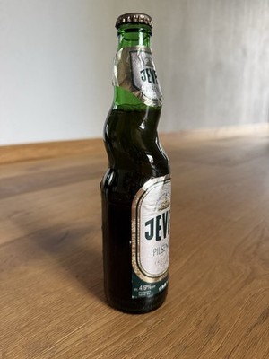 Jever Pilsener Werbeflasche Dekoflasche seltene, verformte Glasflasche aus 2000