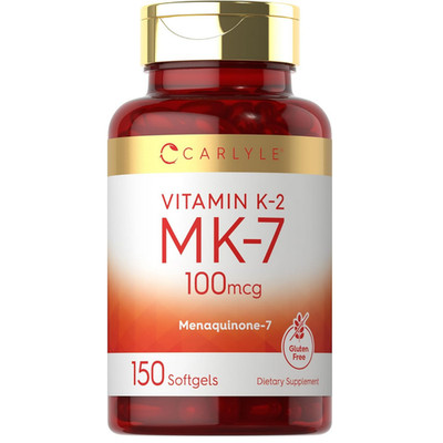 Vitamin K2 MK7 100 mcg | 150 Softgels | Non-GMO, Gluten Free Supplement