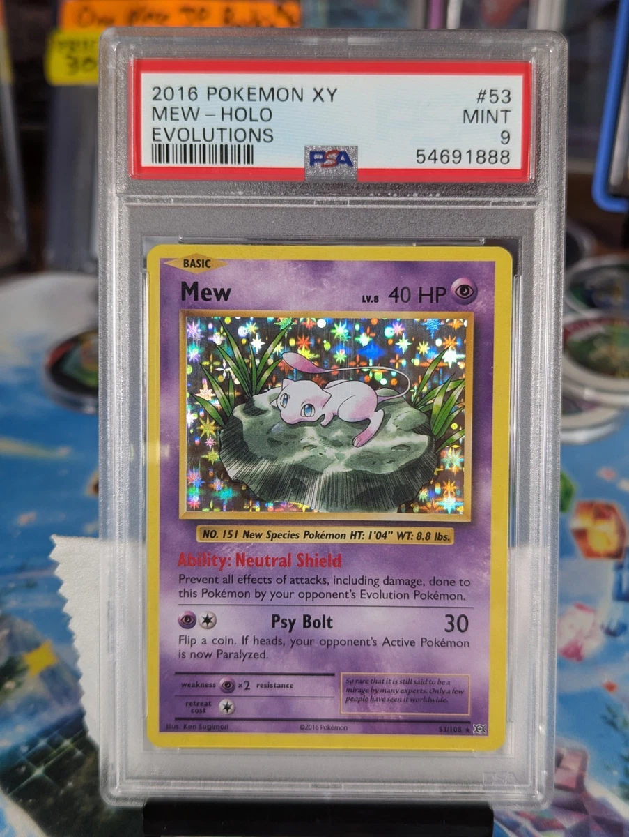 Mew Pokémon TCG Professional Sports Authenticator (PSA) Grade 9