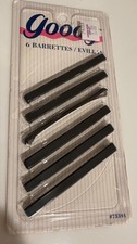 6 Goody Stay Tight Vtg Clasp Clip Hair Barrettes 3  USA 2000 New nos