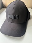 Puma Mens Black Performance Stretch Fit Baseball Cap Hat Blackout Logo L/XL — photo 2