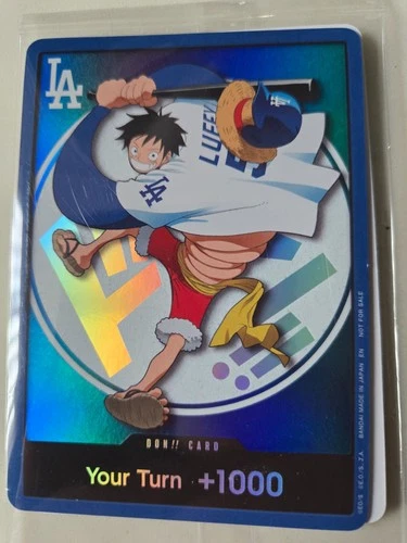 2026 ONE PIECE LOS ANGELES DODGERS MONKEY D LUFFY DON CARD PROMO 7/2/26 Unopened