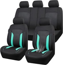 3D Air Mesh Car Seat Covers Full Set, Breathable Sporty Rear Bench with Zipper