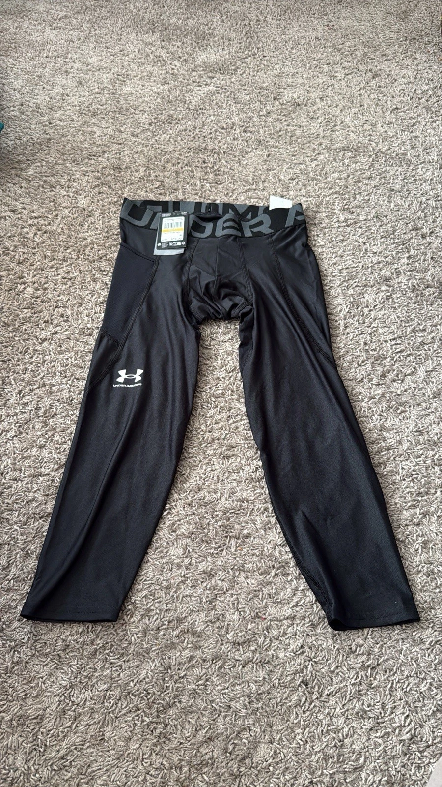 Under Armour HeatGear Compression Base Layer Tights Pants Mens XL Black Training