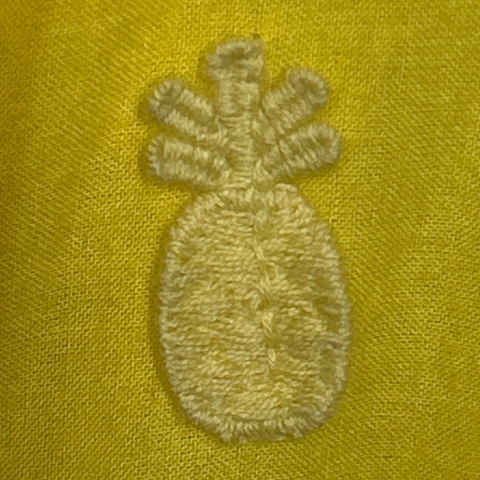 Camisa para mujer Maeve Anthropologie amarilla bordada piña abotonada talla M Foto 2 de 4