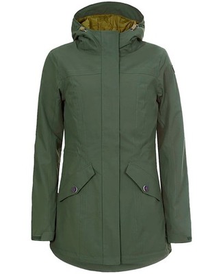 Icepeak Damen Jacke mit Kapuze Parka Verena Mantel gefüttert antikgrün Gr.46