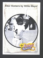 1992 Upper Deck Willie Mays Four Homeruns Baseball Heroes #49