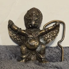 RARE Vintage 1974 Bergamot Brass Works GARUDA Brass Belt Buckle GUC Mythology 
