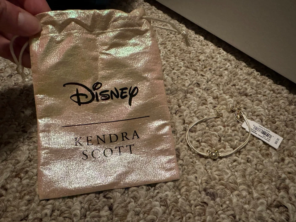 NEW 100% KENDRA SCOTT x Disney Mickey Mouse Iridescent Drusy Gold Bracelet - Image 3 of 4
