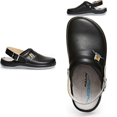Abeba Medizinische Clog ARROW 38210 Schwarz OB ESD Arbeitsschuhe Berufsschuhe