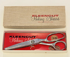 Vintage Kleencut Pinking Shears Scissors w Box Automatic Stop Good Housekeeping