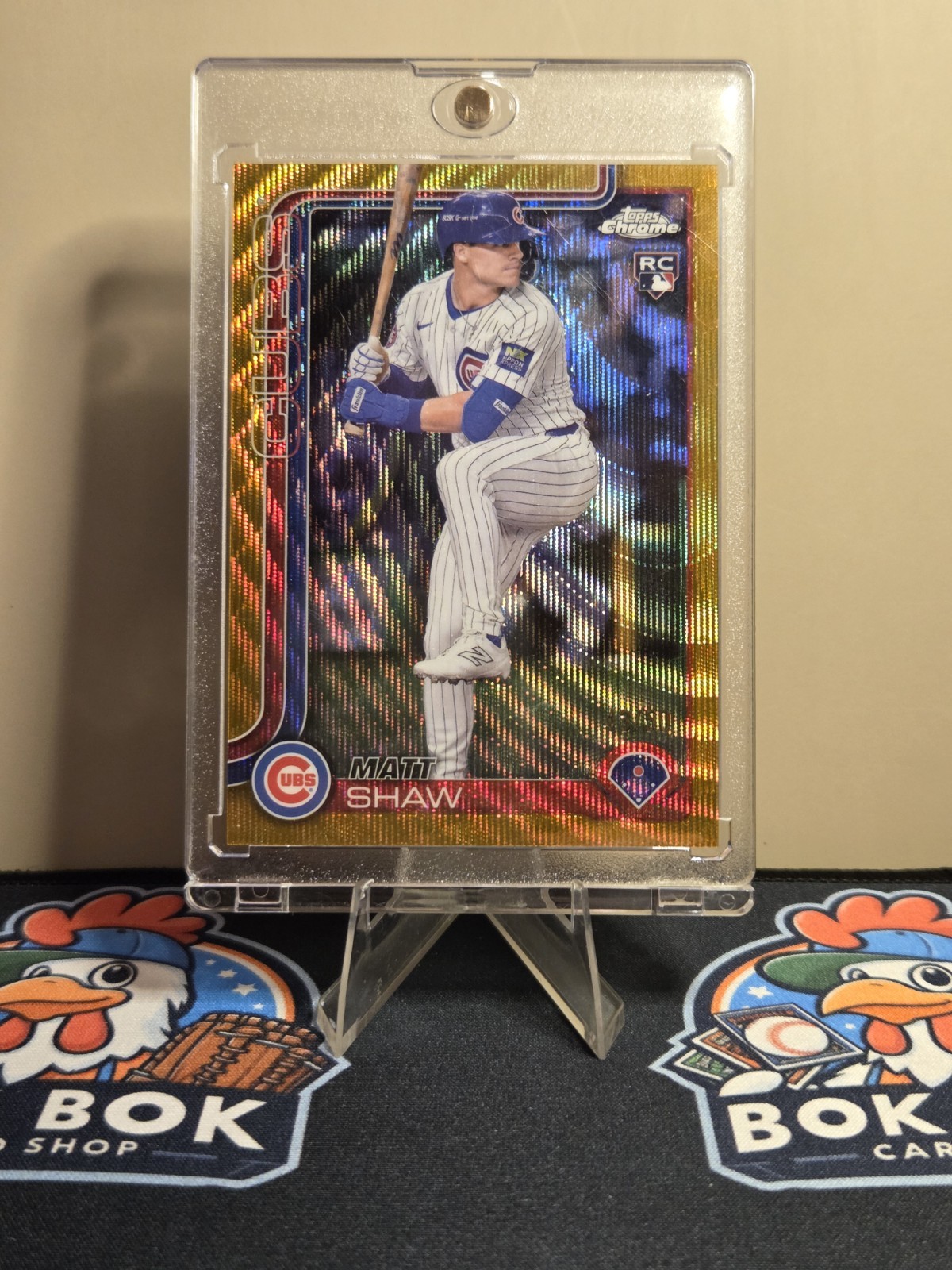 2025 Topps Chrome Matt Shaw Gold Refractor /50 (RC) #219