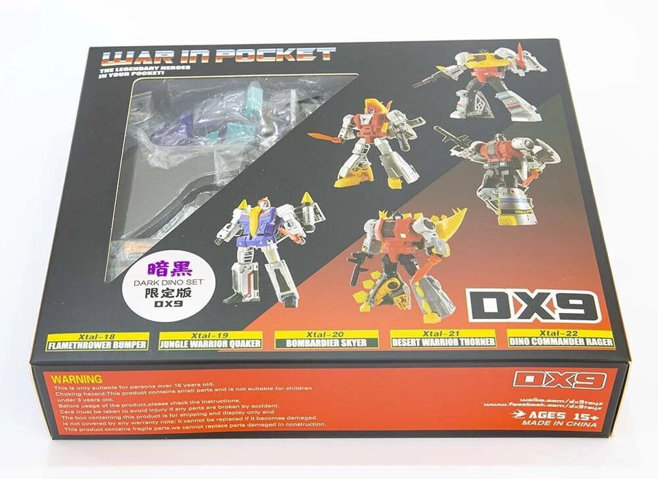 In Stock DX9 War in Pocket Dinobot Set X18~X22 Bumper Quaker Skyer Thorner Rager - Image 3 of 4