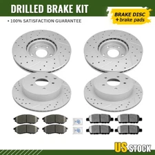 Front Rear Disc Rotors Ceramic Brake Pads for Nissan Murano INFINITI M37 Q70