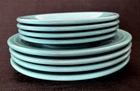 8 pc. Set of Homer Laughlin Turquoise Blue FIESTAWARE Lunch and Salad Plates