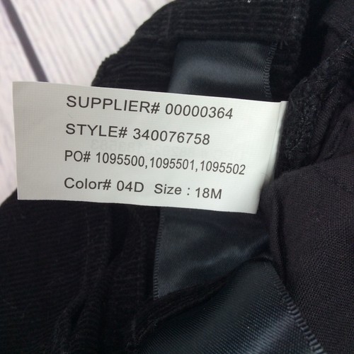 Chaps Girls Black Corduroys Pants With Belt Size 18 Months NWT - Picture 7 of 7