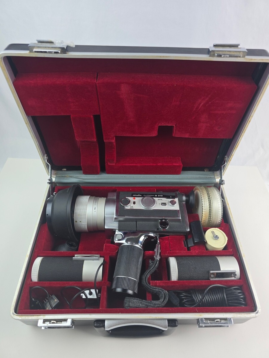 Minolta Autopak-8 D10 Super 8 Film Movie Video Camera w Case