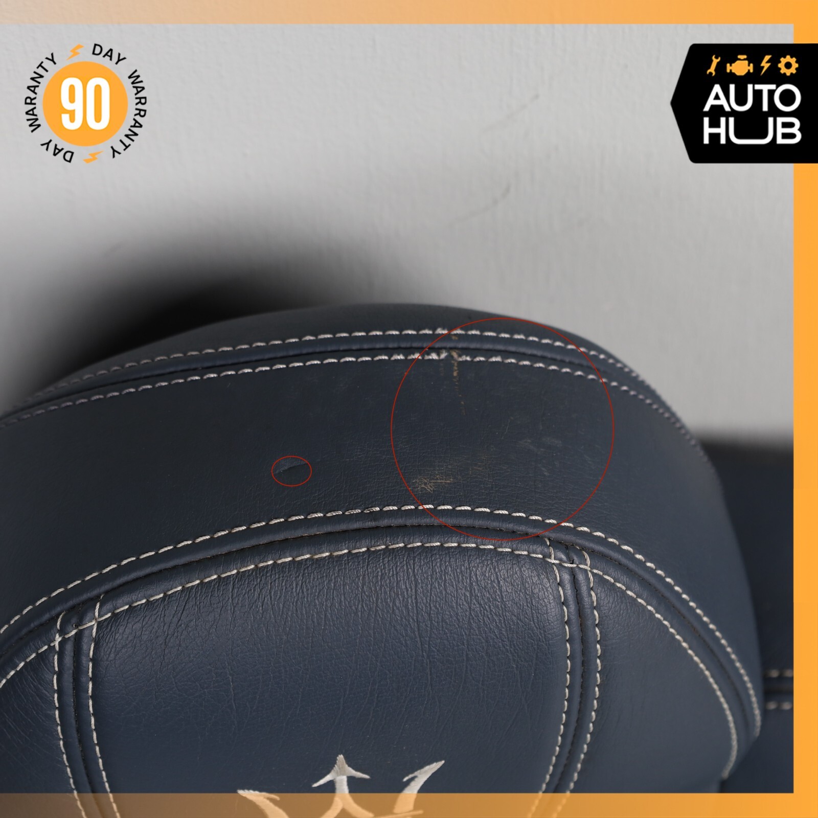 13-18 Maserati GranTurismo M145 S Rear Upper Top Seat Cushion Blue OEM