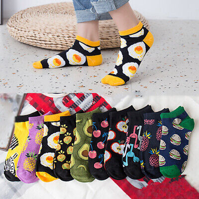 Women Cute Cartoon Art Print Harajuku Short Socks Korean Style Cotton Ankle Sock Women Cute Cartoon Art Print Harajuku Short Socks Korean Style Cotton Ankle Sock
