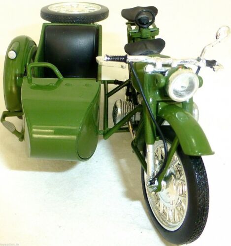 IMZ M72 Ural Motorrad Beiwagen grün DDR 1:24 ATLAS 7168121 NEU OVP LA3 µ - Bild 3 von 5