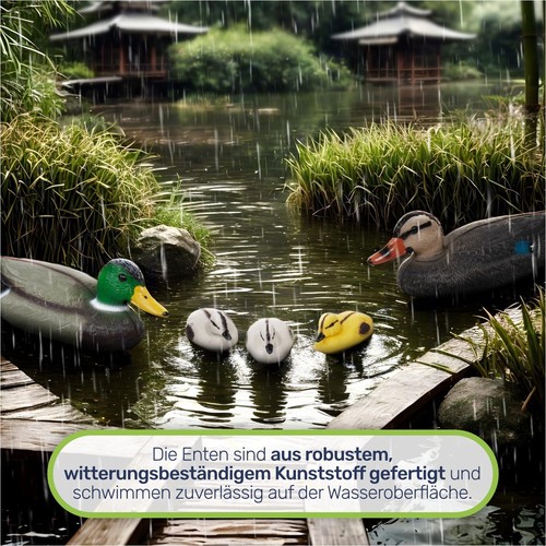 Schwimmenten-Set Teichente Teichdeko Schwimmente aus Kunststoff - Bild 2 von 8