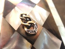 Moderner Kettenglieder-Diamant-Anhänger, 585er Gold