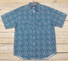 Vintage 90s GUESS Paisley Print Short Sleeve Shirt Fits L/XL USA Made
