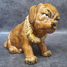 🇫🇷 Rare jardinière en barbotine en forme de chien signée F. PERROT ref AP185