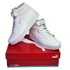 Puma Carina 2.0 Mid Lace Up Womens Sneakers Casual Size 9.5 Shoes 373233-01