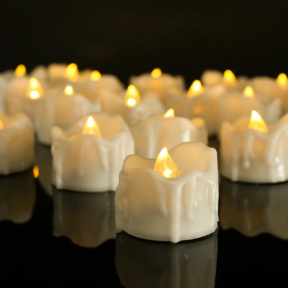 24Pcs LED Tea Lights Flameless Flicker With Timer Candles Lamp Battery Operated - Image 3 of 4