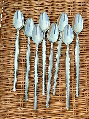 STYLECRAFT Stainless Steel Japan MCM Iced Tea Spoons 8 (Eight) Minty