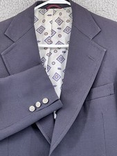 Hart Schaffner Marx Blazer 40R Jack Nicklaus Sports Coat Blue Knit Emblem READ