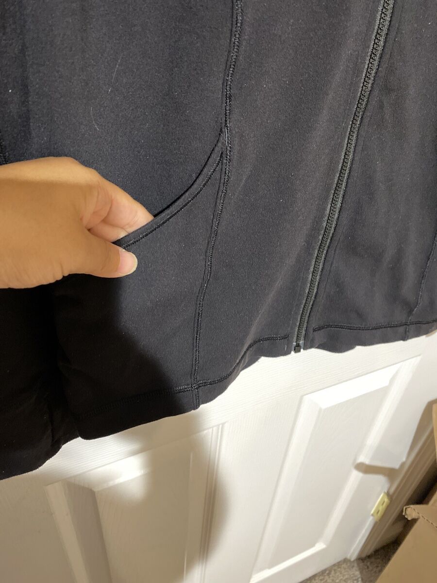 Lululemon Womens Black Athletic Jacket Full Zip Mesh Back Lululemon Womens Black Athletic Jacket Full Zip Mesh Back