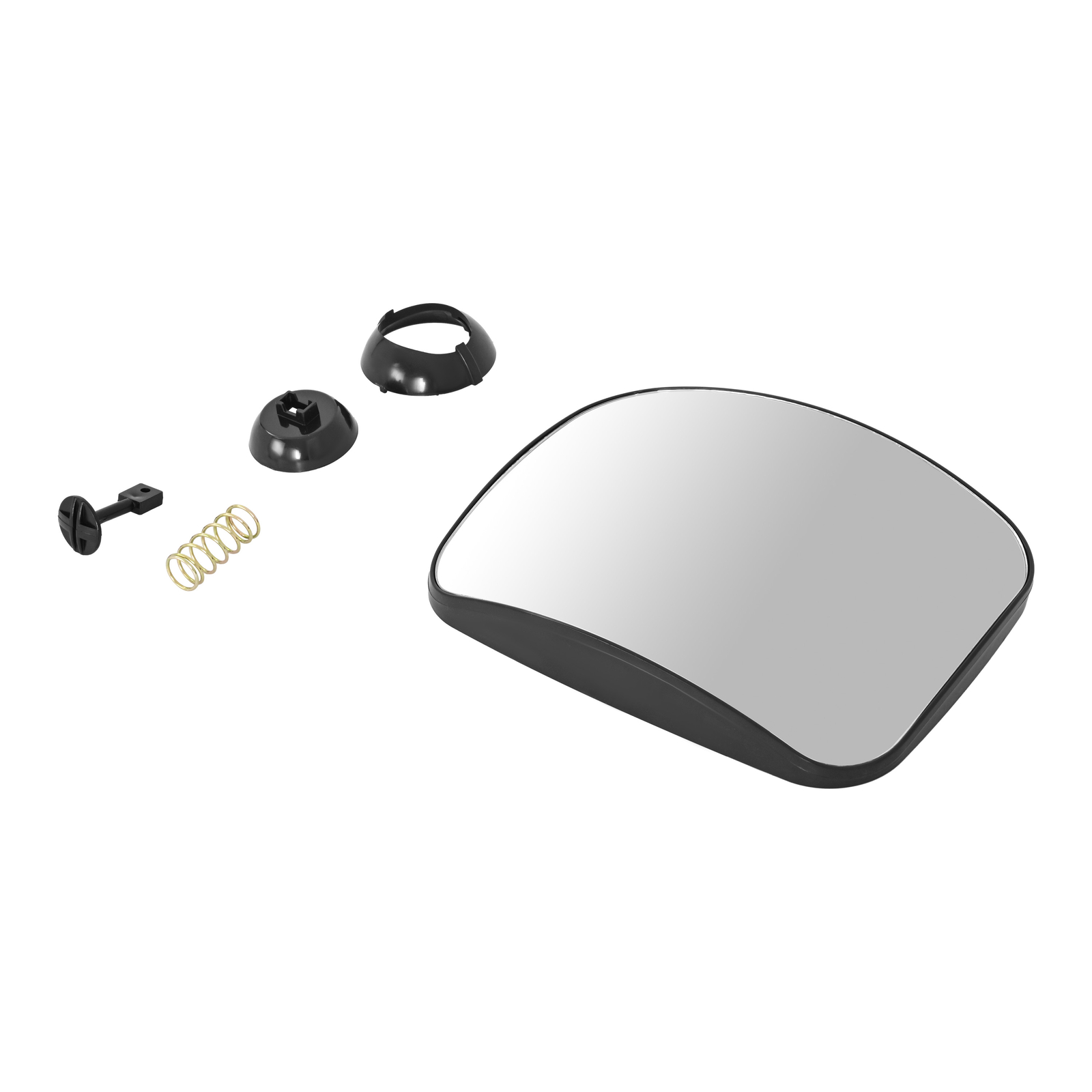 For Freightliner Cascadia 2008-2017 Black+Clear Hood Mirror Glass Convex