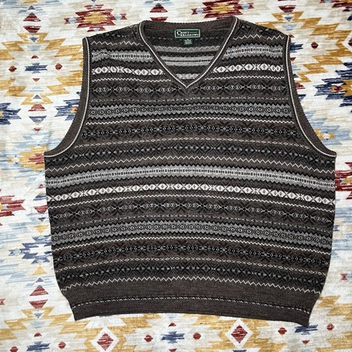 Pull Homme Croft & Barrow Gris à Zip 1/4 - Taille S, Motif Fair Isle, Coton