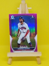 2023 Bowman Chrome Ambioris Tavarez 1st Prospect Fuschia Refractor #d/199 Braves