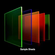 THIN 12" x 12" x 1/16" COLOR Acrylic Sheet Plastic Plexiglas - Neon or Opaque