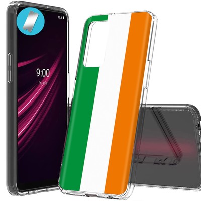 Cover Case for T-Mobile REVVL V Plus 5G,Ireland Flag,+Glass Protector