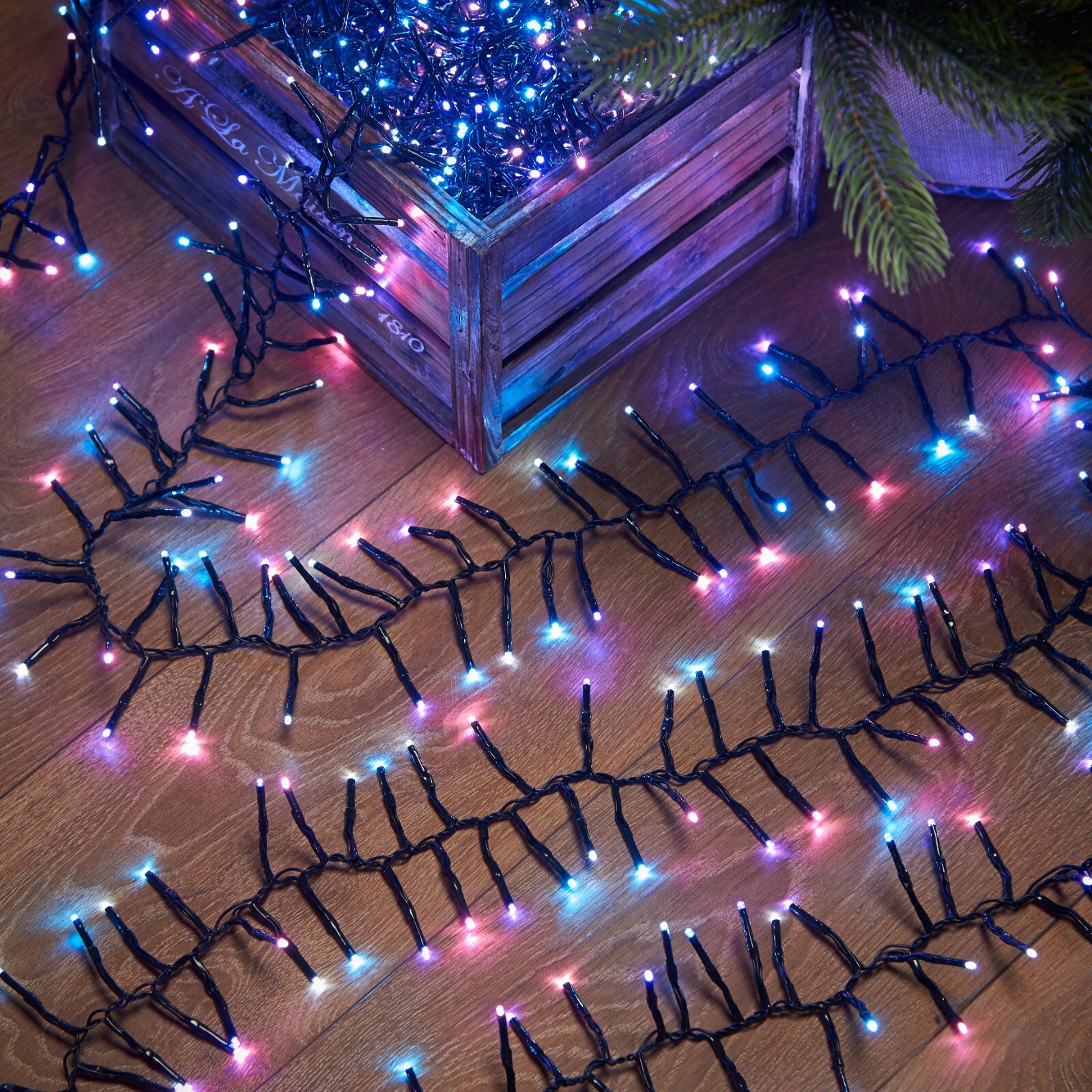 Noma Christmas Cluster 960 LED Pastel Multi Function Plug In Outdoor