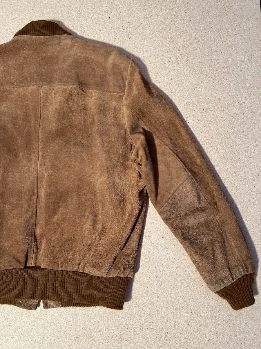 Vintage JCPenney Split Cowhide Leather Jacket Bomber Full Vintage JCPenney Split Cowhide Leather Jacket Bomber Full