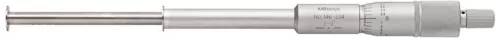 New Mitutoyo 2-3” / 0.001” Non-Rotating 0.5” Flange Disc Groove Micrometer