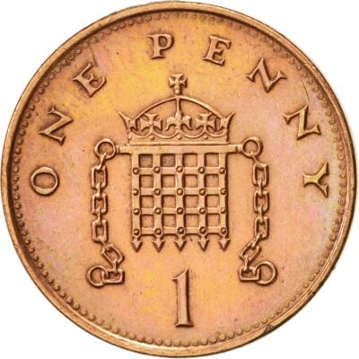 United Kingdom 1 Penny - Elizabeth II | magnetic | Coin KM935a