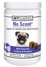 Vet Classics No Scoot Dog Supports Healthy Anal Gland Function 120ct