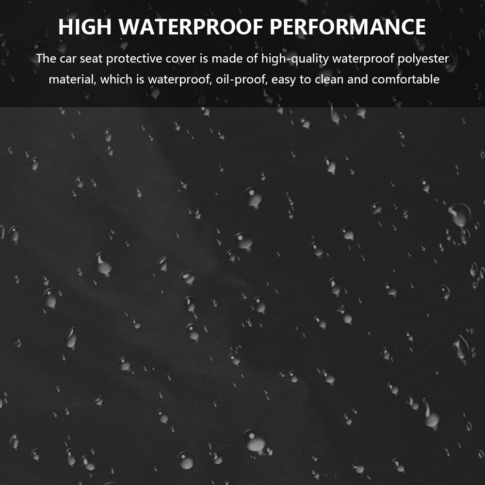 Pair Throw Over Car SUV Seat Cover Waterproof Black Pet Seat Protector