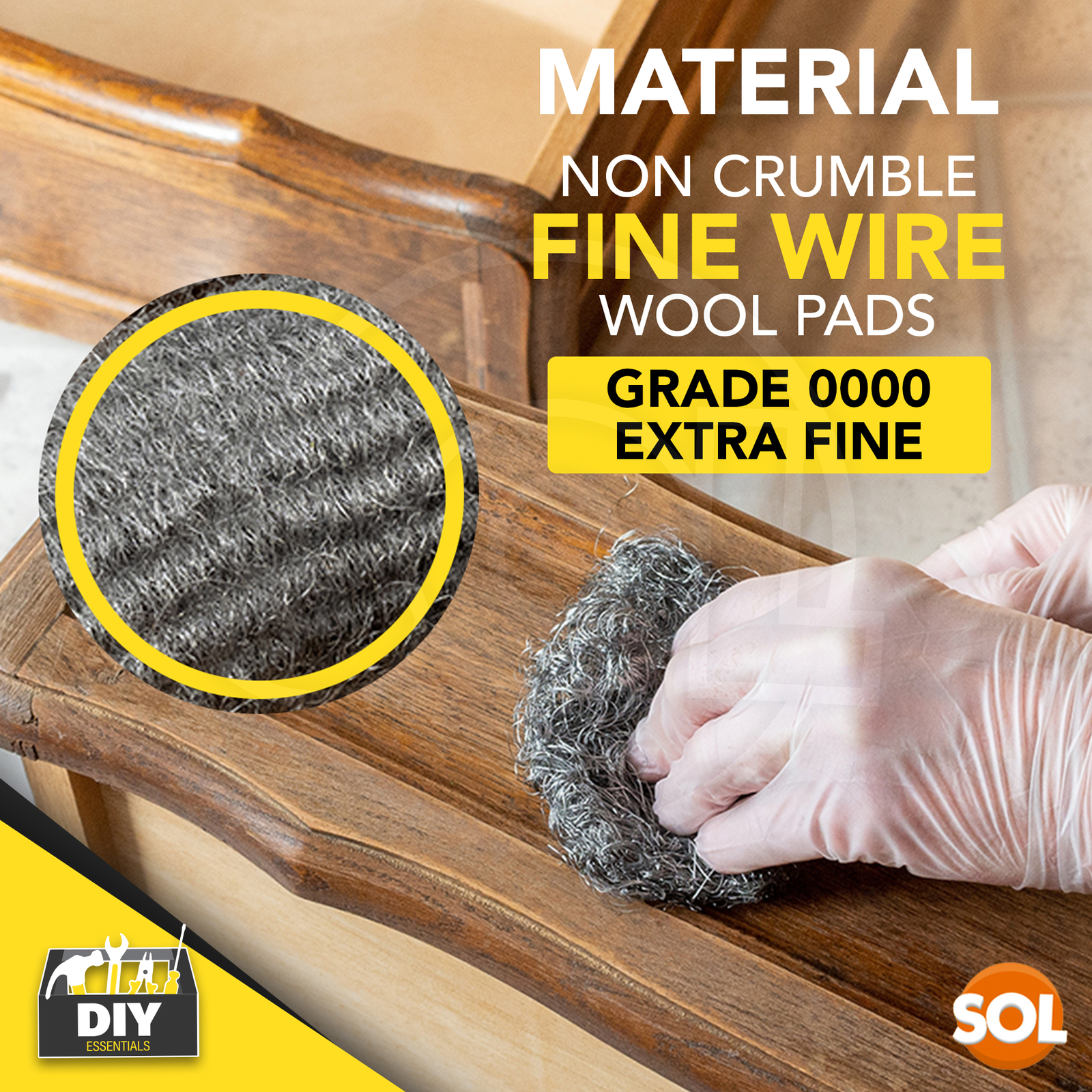 24 Steel Wire Wool Pads Top Quality Grade 0000 Super Ultra Fine For