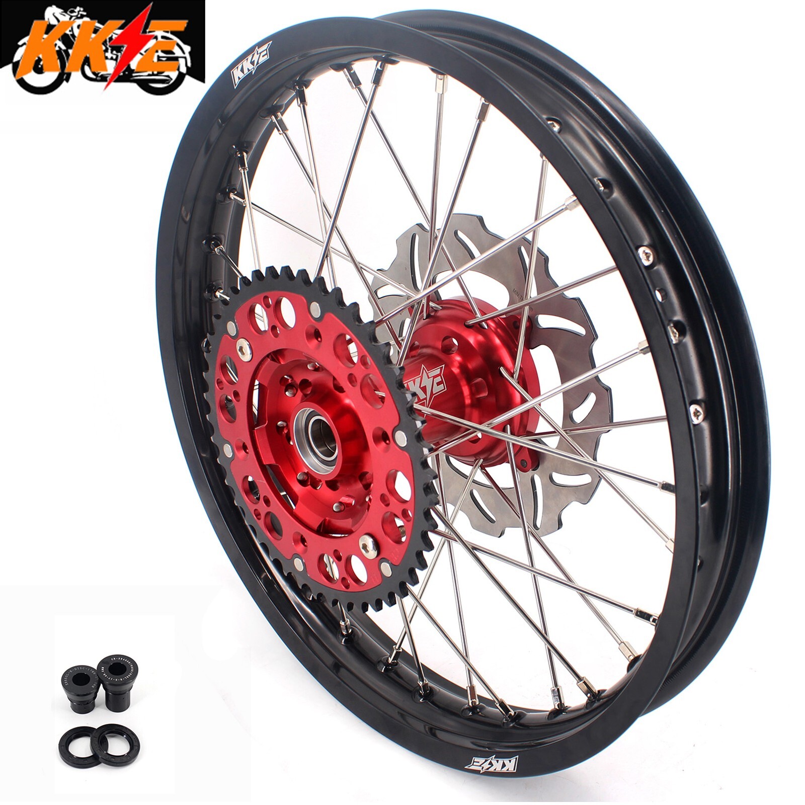 KKE 18" Rear Dirt Bike Wheel Rim Fit Honda XR650R 20002008 Silver