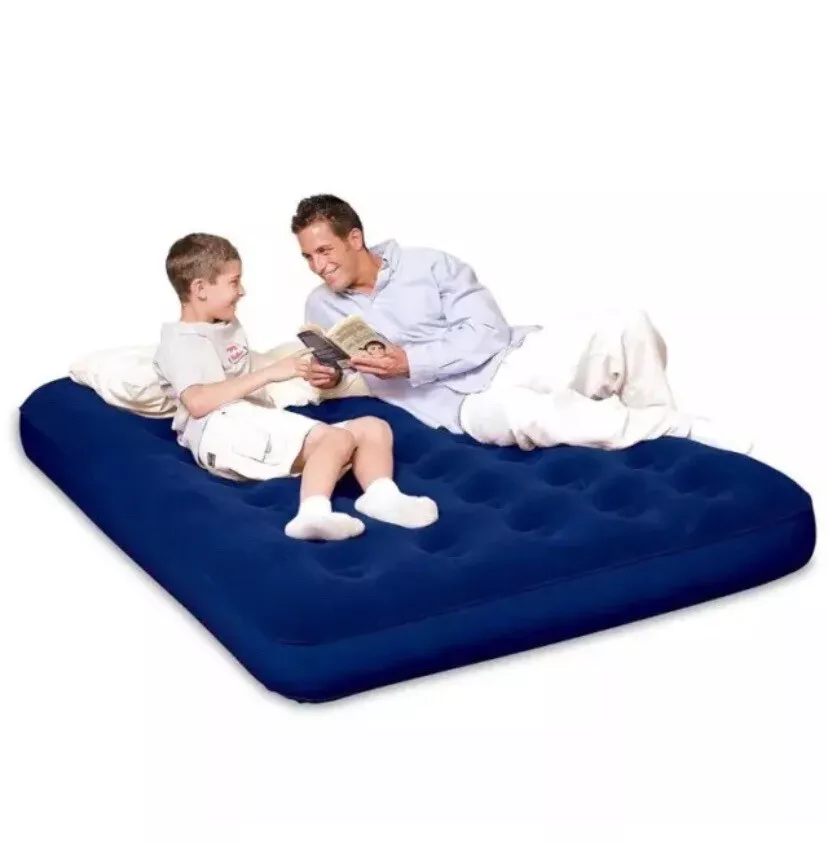 Inflatable Sleeping Sofa Double Flocked Air Bed Matress Guest