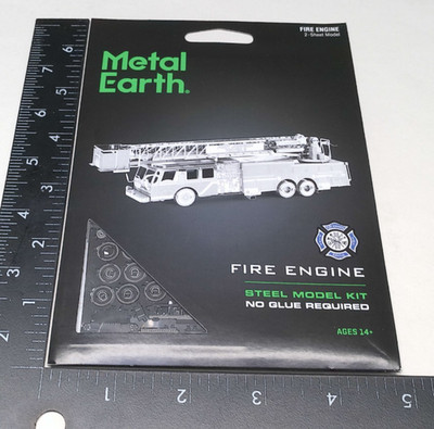 Fire Engine Ladder Truck Tower 2 89pc - Steel Model Kit MMS115 Metal Earth NEW