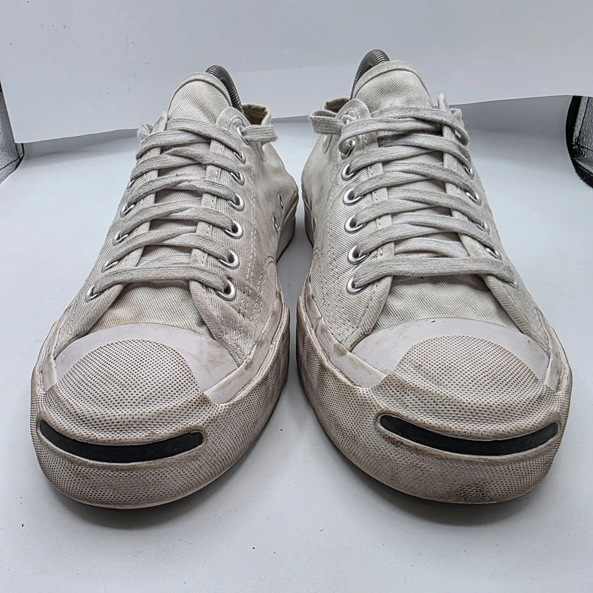 Converse Jack Purcell Herren Größe 8,5 Weiß Klassische Schuhe Niedrig Sneaker Freizeit